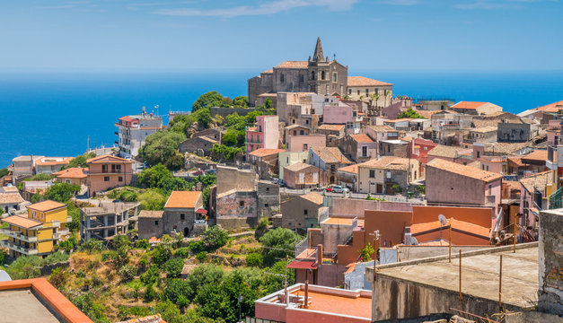 Scenic view in Forza d'Agr&ograve;, picturesque town in the Province of Messina, Sicily, southern Italy.