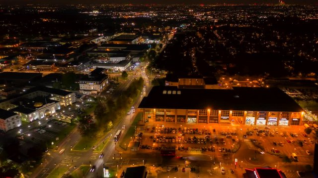 Aerial view of Croydon at night