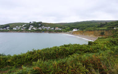 Picturesque fishing village on the peninsula Cotentin in Basse Normandy. Fermanville, France.