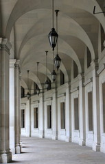 Federal Triangle archway hall in Washington, DC