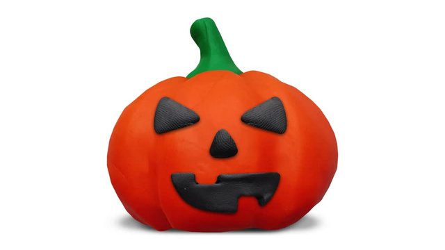Halloween K&uuml;rbis aus Knete &ndash; Animation