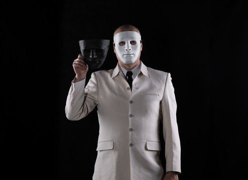 man in a mask halloween Stock Photo | Adobe