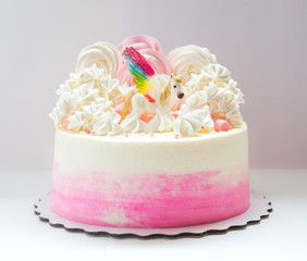 biscuit cake with meringue