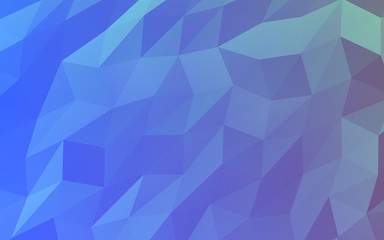 Fototapeta premium Abstract triangle geometrical blue background. Geometric origami style with gradient. 3D illustration