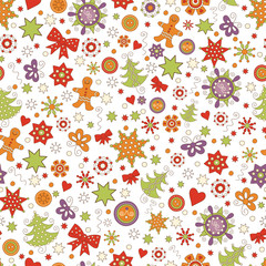 Seamless Christmas pattern, Vector illustration