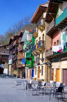 Colorful Houses in Donibane, Spain
