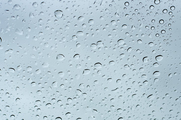 water droplets on windshield