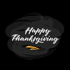 Thanksgiving poster. Vector illustration of hand-lettered thanksgiving greetings. Hand-lettered thanksgiving message with background. Decorative banner with hand-lettered thanksgiving message. EPS 10