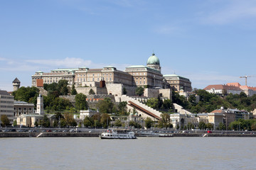 View from the Danube on the Royal Castle in Budapest, Hungary