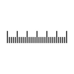 Measuring scale, markup for rulers. Vector illustration.