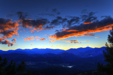 Sunset over Evergreen, Colorado
