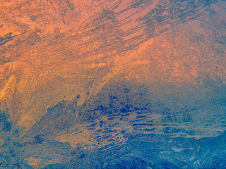 Ice pattern on glass