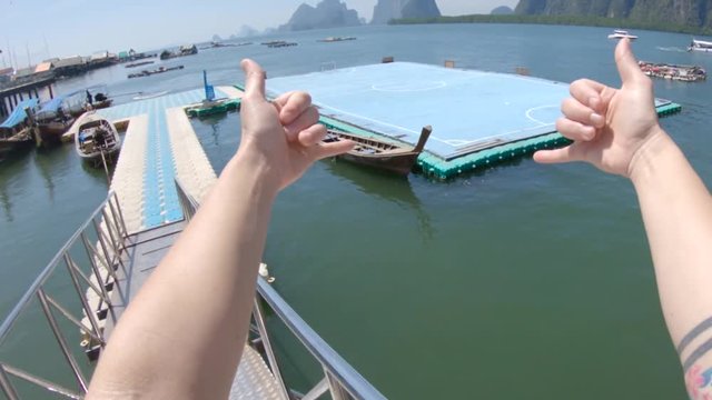 Walking to dock in Thailand, POV
