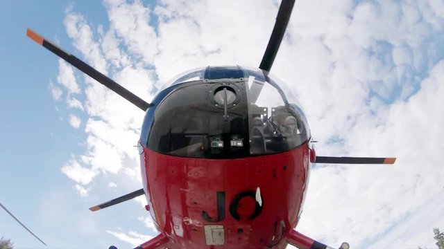 Low angle, helicopter in New Zealand