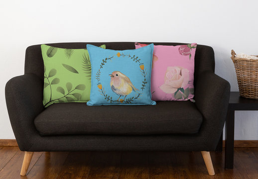 Couch and Pillows Mockup Set