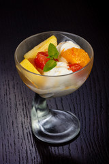 Delicious fruit ice cream