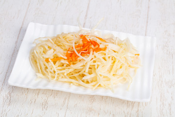 Delicious pickled cabbage