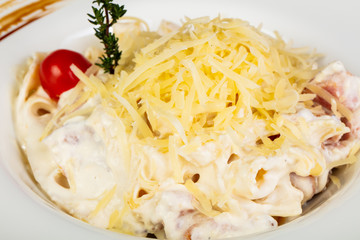 Pasta Carbonara with bacon