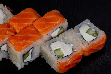 Japanese roll with salmon