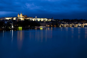 Fototapeta na wymiar night scene in Prague, Czech Republic