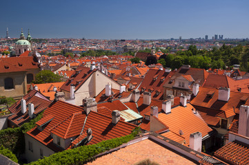 Fototapeta na wymiar Pragues roofs - view from Hradcany