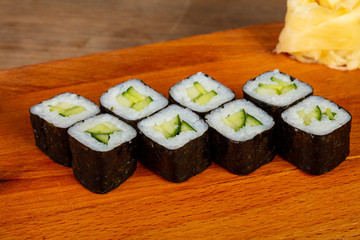 Japanese roll with cucumber