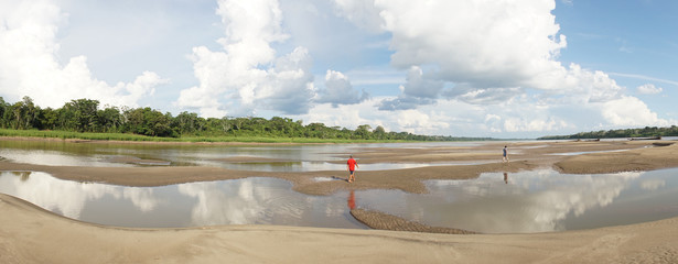 Topical amazonian river village Mocagua near Leticia, Colombia.