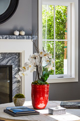 flowers in a living room