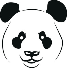 Fototapeta premium Panda lineart logo style
