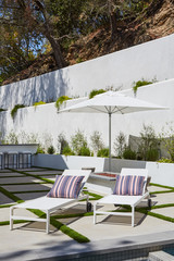 chaise lounge chairs outdoors