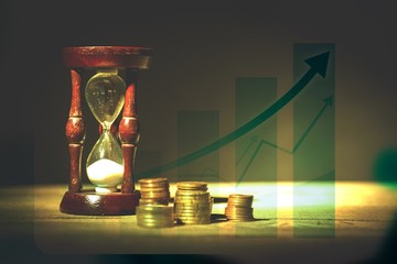 Time And Money Concept image - sand