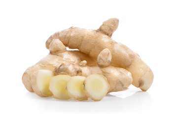 Whiteturmeric on white background