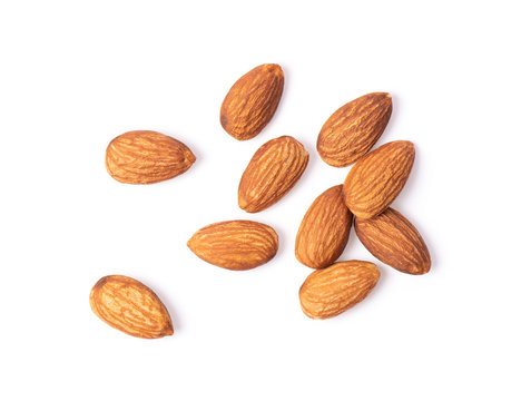 Almond. Nuts isolated on white background