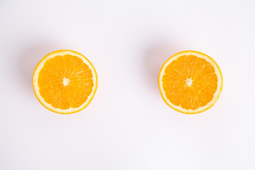 orange fruit on white background