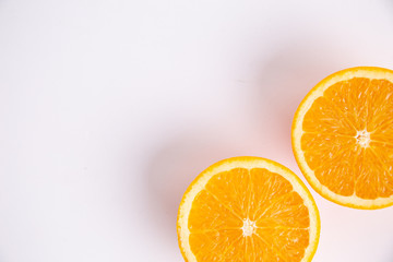 orange fruit on white background