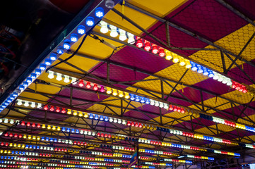 colorful lights on racks
