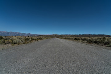 endless dirty road landscape