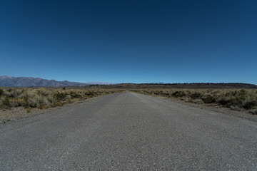 endless dirty road landscape
