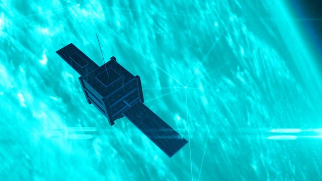 Satellite or smallsats in constellation orbating for remote global communication