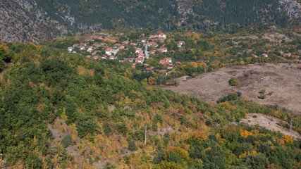 Amazing Autumn landscape Ruen Mountain- northern part of Vlahina Mountain, Kyustendil Region, Bulgaria