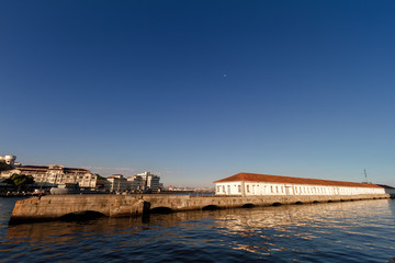 Building of the Naval Museum of Brazil during sunset in the port area of Rio de Janeiro, Brazil