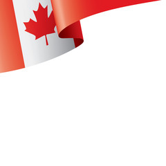 Canada flag, vector illustration on a white background