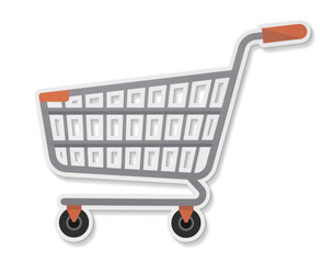 Grocery shopping cart icon illustration - Powered by Adobe