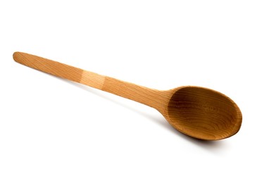 Wooden Spoon Isolaated on White