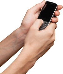 Person holding a cell phone