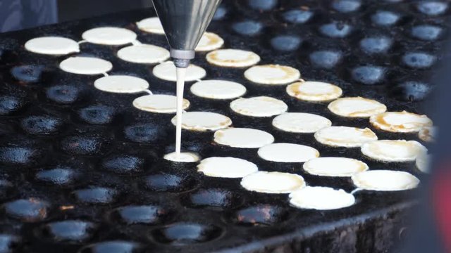 Mini Pancakes, Street Food in Amsterdam, Netherlands