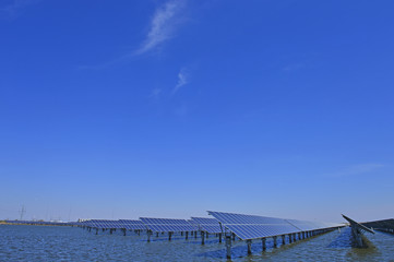 Fototapeta premium Solar panels green energy