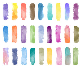 Obraz premium Colorful watercolor patch background vector