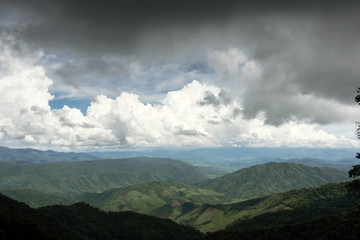 Viewpoint on the road at Nan, Thailand