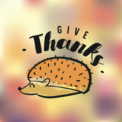 Happy Thanksgiving day typography.